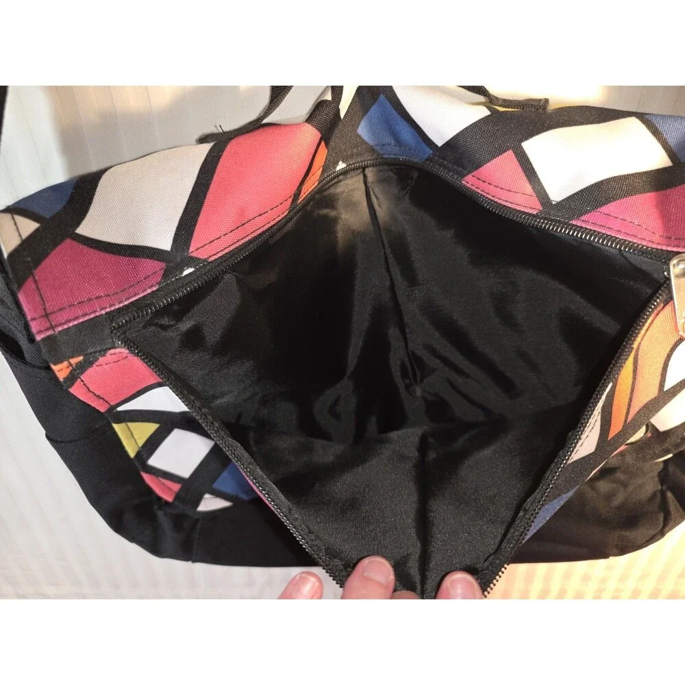 Vintage Y2K Skechers Geometric Messenger Bag Pop Art Colorblock Satchel